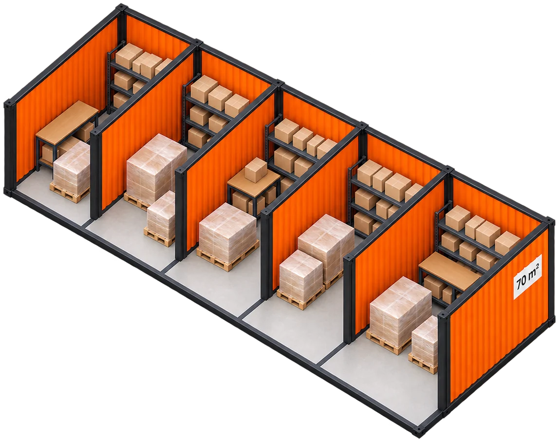Bodega de 70 m²